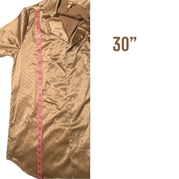 SKIMS Hotel Shine Button Up Silky Sleep Dress | Color: Honey | NEW/NWOT!! RARE! - Picture 14 of 14